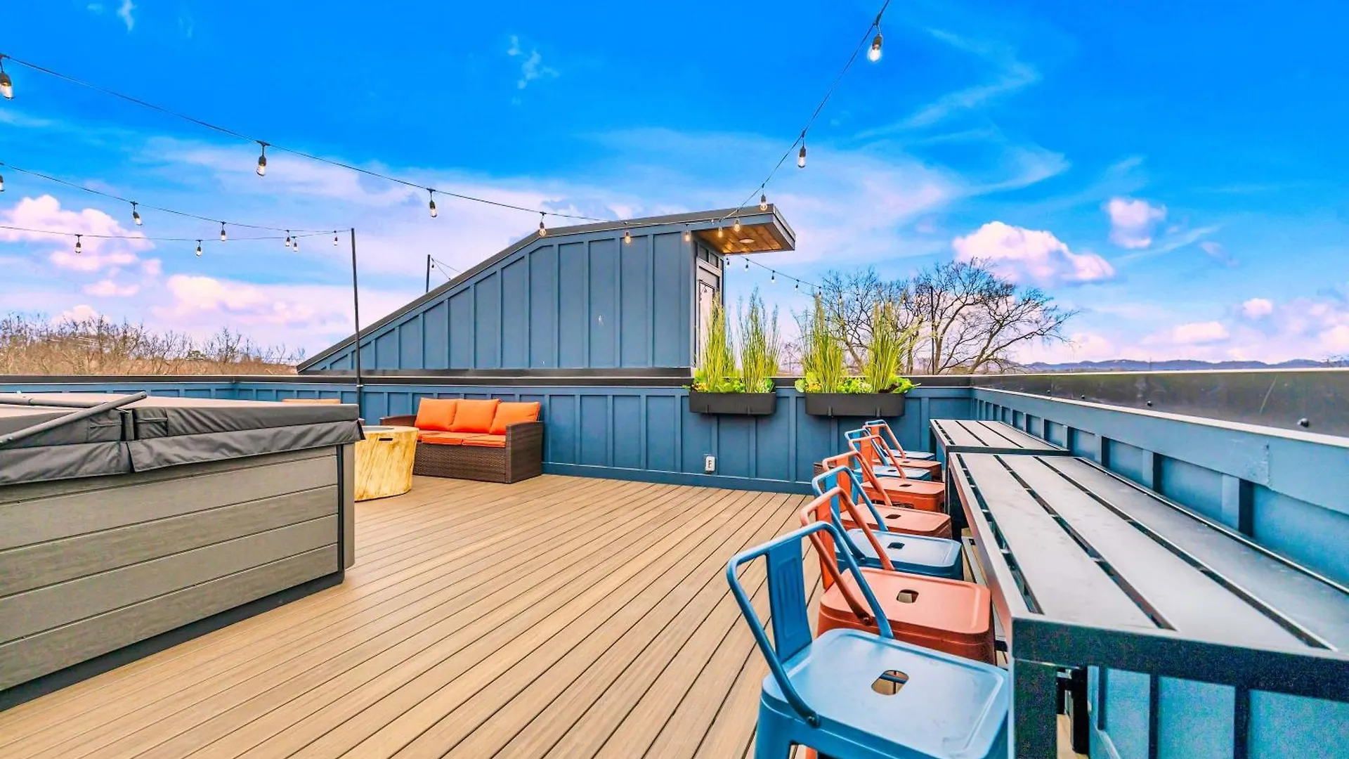 Rooftop Hot Tub Game Room Barrel Sauna Nashville Nyaraló